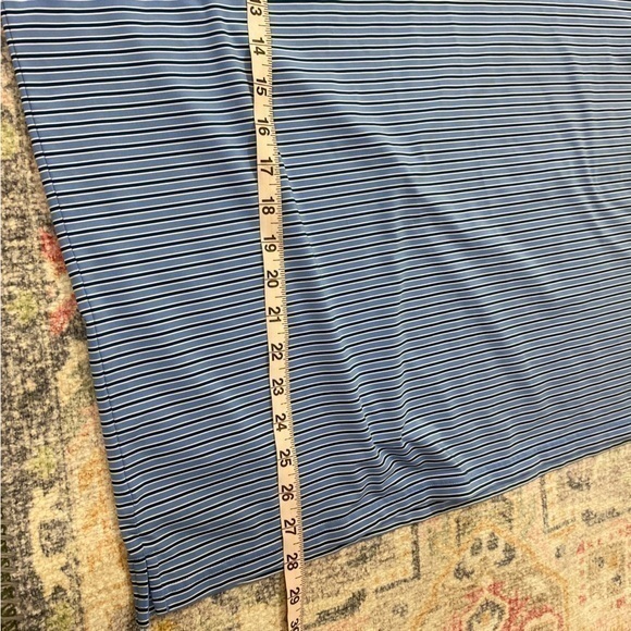 Fair‎ Harbor Mens XL Blue Striped Polo Shirt Performance Fabric Golf Casual - Picture 9 of 9